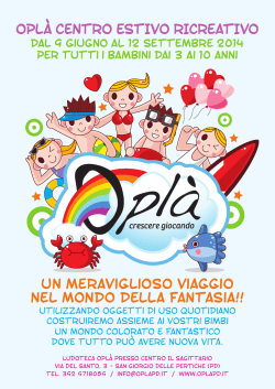 Oplà CENTRo ESTIVo RICREATIVo