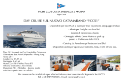 Catamarano YCCS - Yacht Club Costa Smeralda