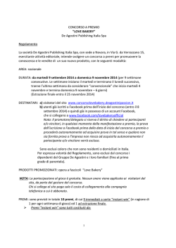 2014 LOVE BAKERY instant win estrazione finale 29 07 14 DEF