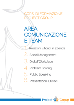 AREA COMUNICAZIONE E TEAM