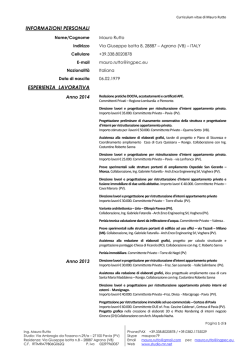 INFORMAZIONI PERSONALI ESPERIENZA LAVORATIVA