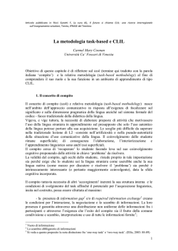 Carmel Mary Coonan Il Task in CLIL