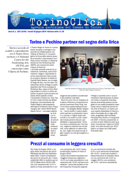 Torino e Pechino partner nel segno della lirica