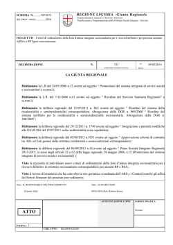 Qui il link alla delibera