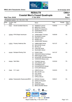 CM4x+ Heat 1 - World Rowing Coastal Championships 2014