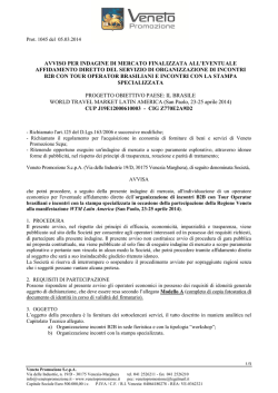 avviso e capitolato per indagine di mercato