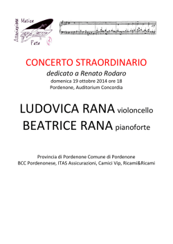 Programma della Serata