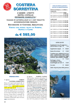 COSTIERA SORRENTINA COSTIERA SORRENTINA