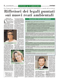 Riflettori dei legali puntati sui nuovi reati ambientali