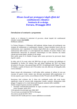 Introduzione al seminario 10 maggio