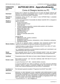 AUTOCAD 2014 - Approfondimento