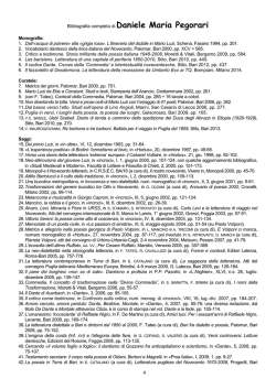 Elenco Pubblicazioni Pegorari - Universit&agrave; degli Studi di Bari