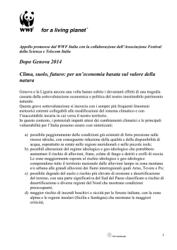 Appello promosso dal WWF Italia con la
