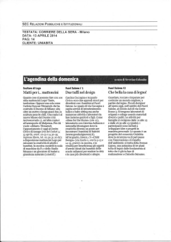 SEC RELAZIONI PUBBLICHE E ISTITUZIONALI