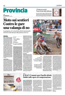 Moto sui sentieri e gare