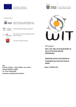 WIT project - Provincia di Milano