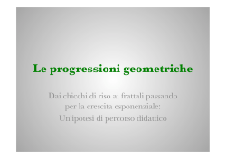Le progressioni geometriche - Liceo Scientifico Castelnuovo