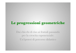 Le progressioni geometriche - Liceo Scientifico Castelnuovo