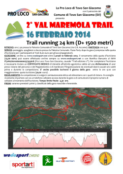 2&deg; Val Maremola TrAIl