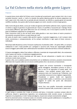 La Val Cichero nella storia della gente Ligure
