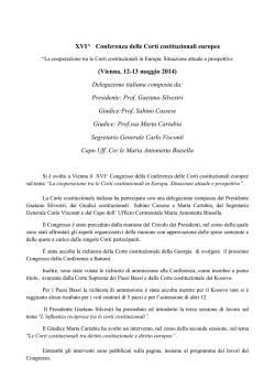 XVI^ Conferenza delle Corti costituzionali europee (Vienna, 12