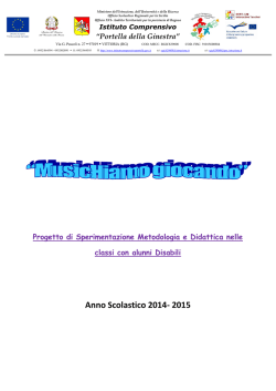 Progetto alunni disabili 2014 - Istituto Comprensivo "Portella