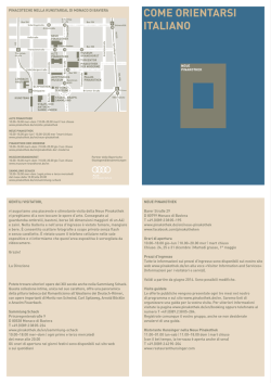 COME ORIENTARSI ITALIANO - Pinakothek der Moderne