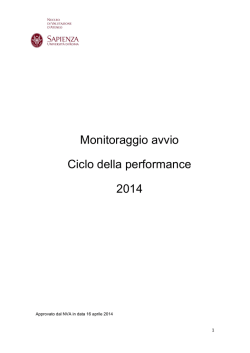 Monitoraggio_avvio ciclo