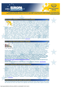 Macroregione Adriatica e Ionica ai nastri di partenza Crisi
