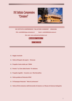 newsletter 5 - Siracusa - "S. Chindemi"