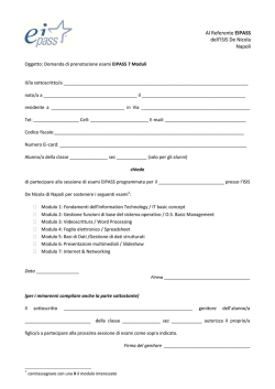 domanda di prenotazione agli esami EIPASS