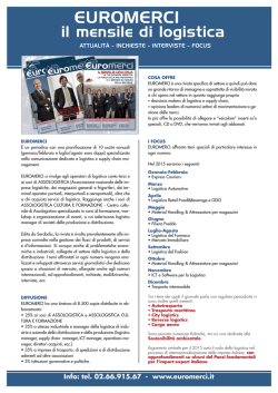 Piano editoriale 2015 dei focus e degli special