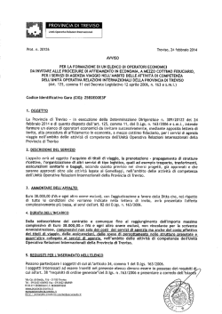 avviso - Provincia di Treviso