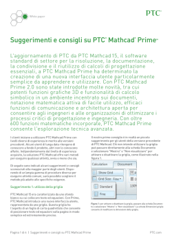 Suggerimenti e consigli su PTC® Mathcad® Prime™