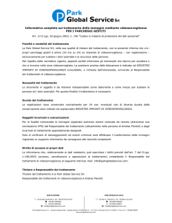 Informativa videosorveglianza nei parcheggi gestiti