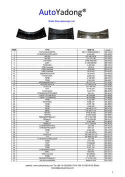 Brake Shoe (passenger car)