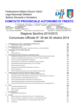 Comunicato n. 39