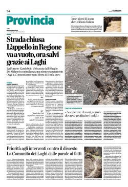 Strada franata tra Foresto Sparso e Zandobbio