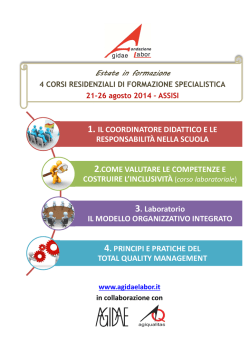 Il depliant - Agidae Labor