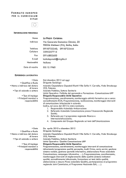 Dott.ssa Lo Presti Caterina - Azienda Ospedaliera Ospedali Riuniti