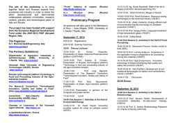 Data: 17-18 Settembre 2014