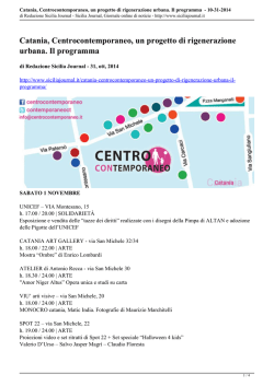 Catania, Centrocontemporaneo, un progetto di