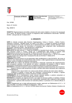 Comune di Rimini IL DIRIGENTE