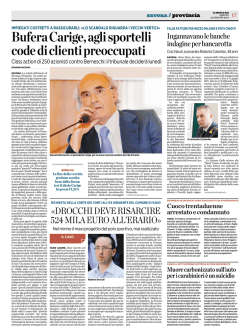 Bufera Carige, agli sportelli code di clienti