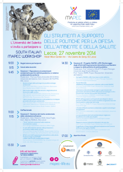 Lecce, 27 novembre 2014 - mapec