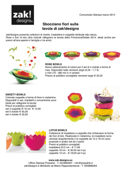 Sbocciano fiori sulla tavola di zak!designs