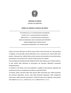 Scarica PDF - Procedura di Amministrazione Straordinaria Gruppo