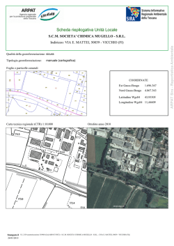 Scheda riepilogativa Unit&agrave; Locale - SIRA