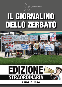 Giornalino dello zerbato edizione straordinaria 2014