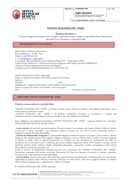 CONTO ITALIANO ZIP - BASE - Banca Monte dei Paschi di Siena